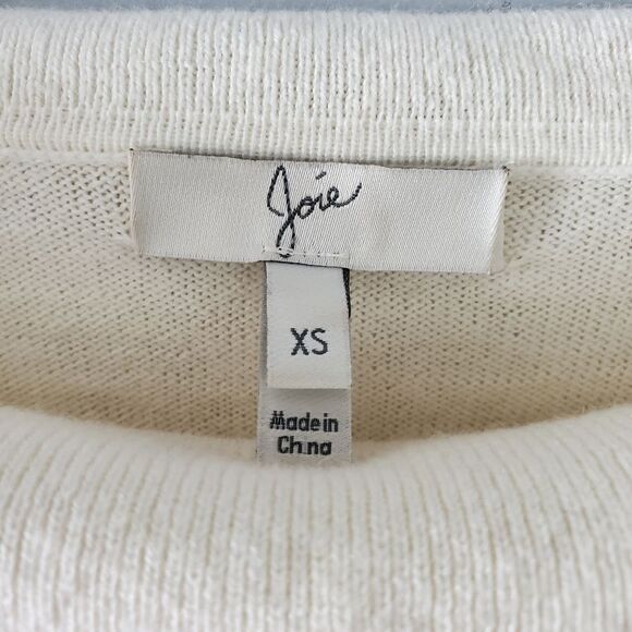 Joie Off-shoulder Soft Cotton and Cashmere Blend Cream Sweater Size XS - Picture 3 of 5